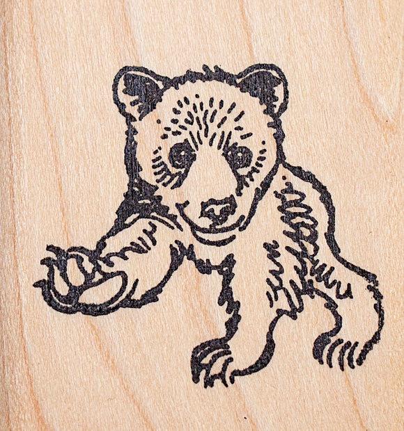 Bear Cub Rubber Stamp, small