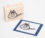 Raccoon Rubber Stamp, Trash Panda w/ toaster pastry