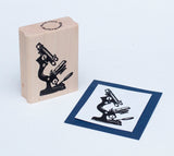 Microscope Rubber Stamp, Science Series