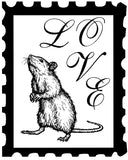 Unmounted Pet Rat Rubber Stamp, Faux Postage umD5018