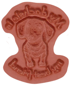 Unmounted Dachshund Rubber Stamp, My dachsie is my best friend, Dog umH6103