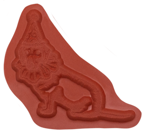 Unmounted Clown Dachshund Dog Rubber Stamp umJ6710