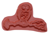Unmounted Owl Rubber Stamp, on Branch umK7403