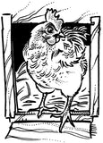 Unmounted Chicken Rubber Stamp, Bird, Farm Fowl umH7718