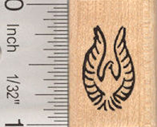 Tiny Phoenix Rubber Stamp