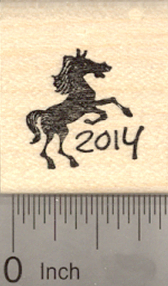 Chinese New Year Rubber Stamp, 2014 Year of the Horse, Zodiac