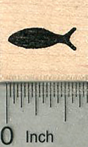 Tiny Fish Rubber Stamp, in Silhouette