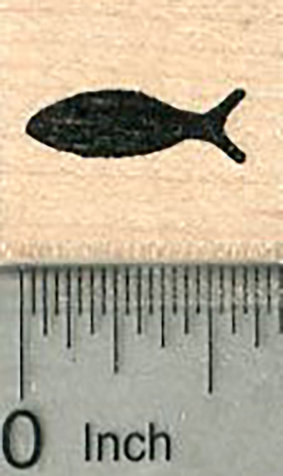 Tiny Fish Rubber Stamp, in Silhouette