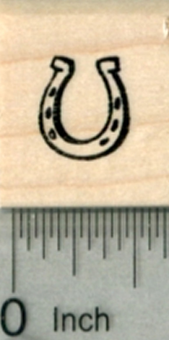 Tiny Horseshoe Rubber Stamp, .45 inch tall