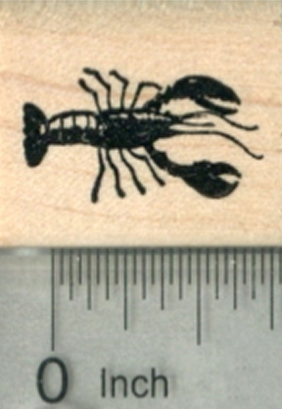 Tiny Lobster Rubber Stamp, Tiny Menu Series