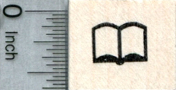 Tiny Book Rubber Stamp, Reading Series