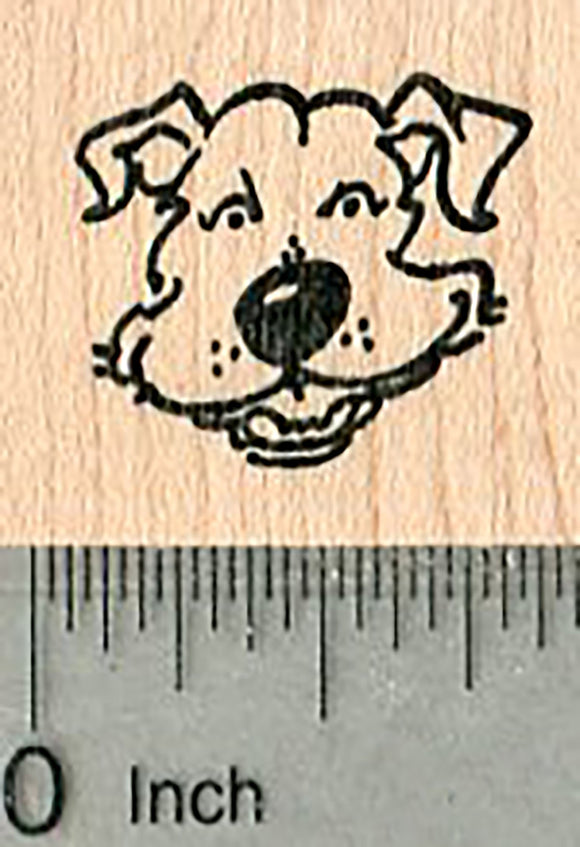 Dog Face Rubber Stamp