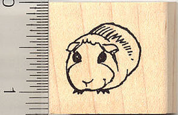 Teeny Guinea Pig Rubber Stamp