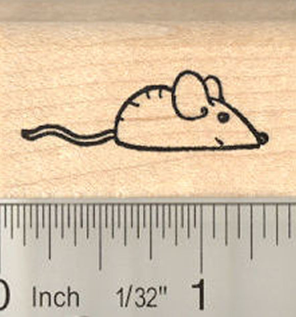 Catnip Mouse Rubber Stamp