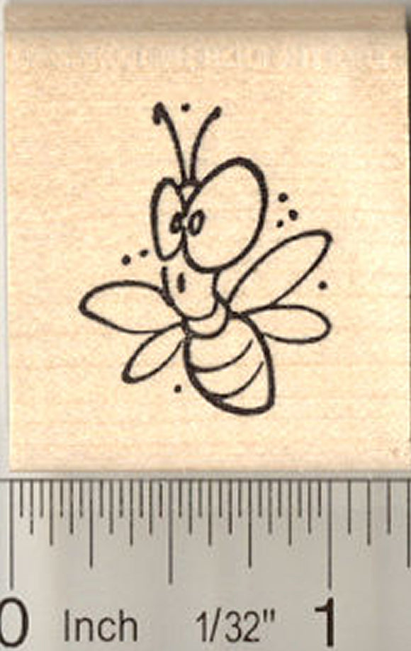 Cute Big-Eyed Bug Rubber Stamp