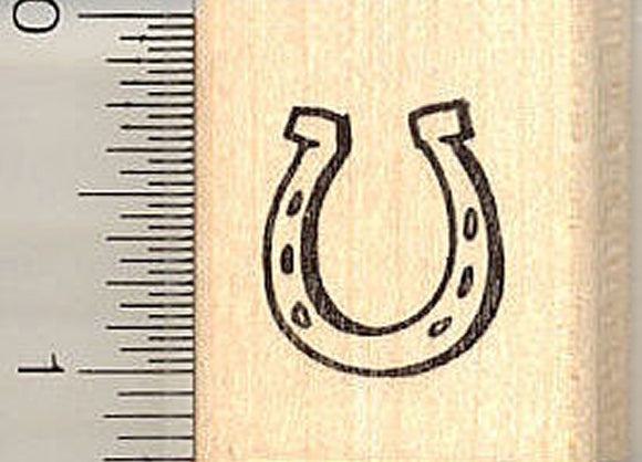 Small Horse Shoe Rubber Stamp