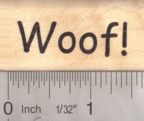Woof! Dog Saying Word Rubber Stamp