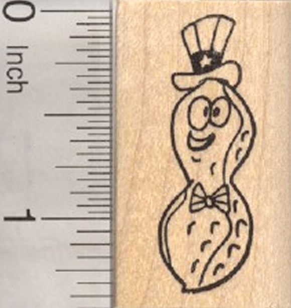 4th of July Peanut Rubber Stamp, Patriotic Nut