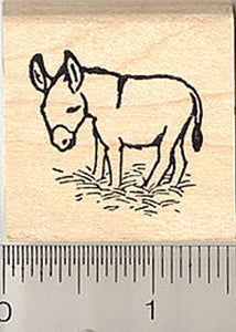 Small Miniature Donkey Rubber Stamp
