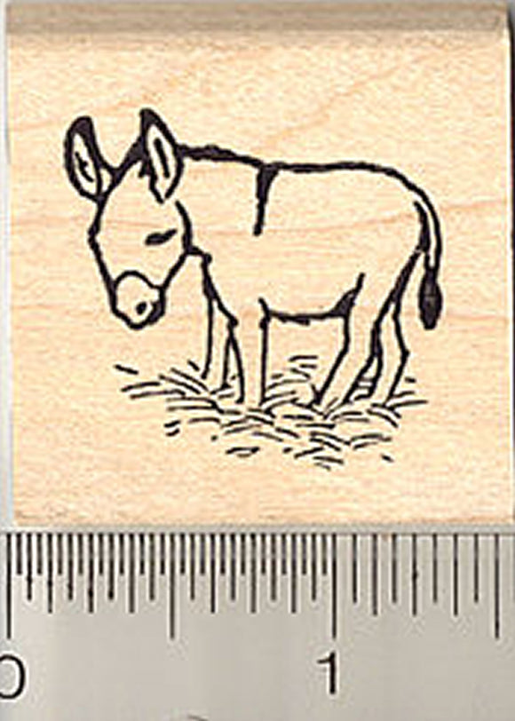 Small Miniature Donkey Rubber Stamp