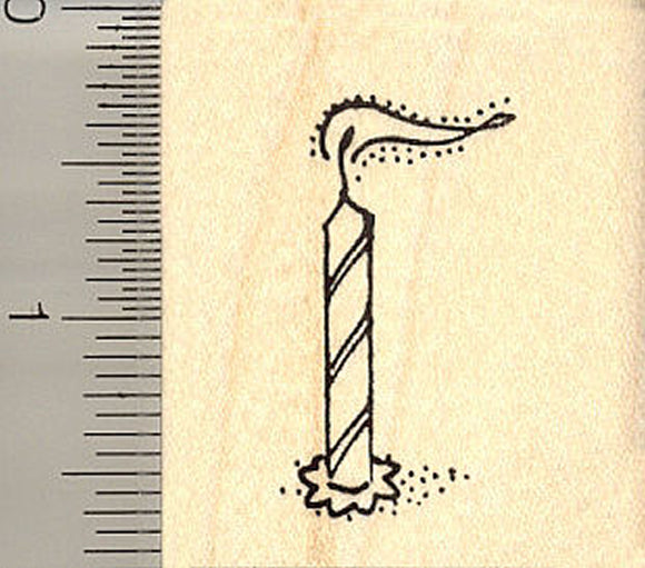 Birthday Candle Rubber Stamp