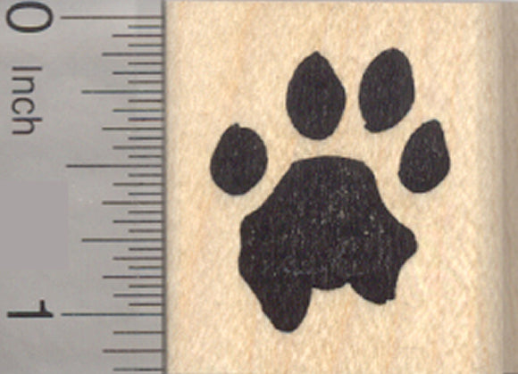 Lion Paw Print Rubber Stamp
