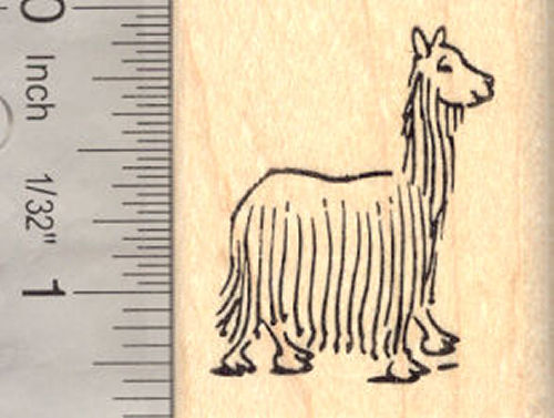 Small Suri Alpaca Rubber Stamp