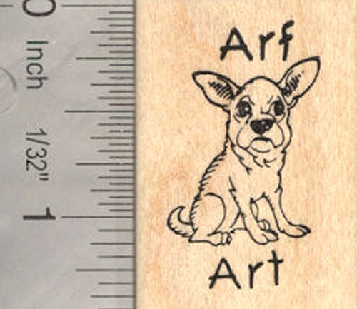 Arf Art Little Dog Rubber Stamp