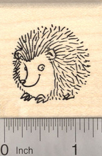 Hedgehog Rubber Stamp