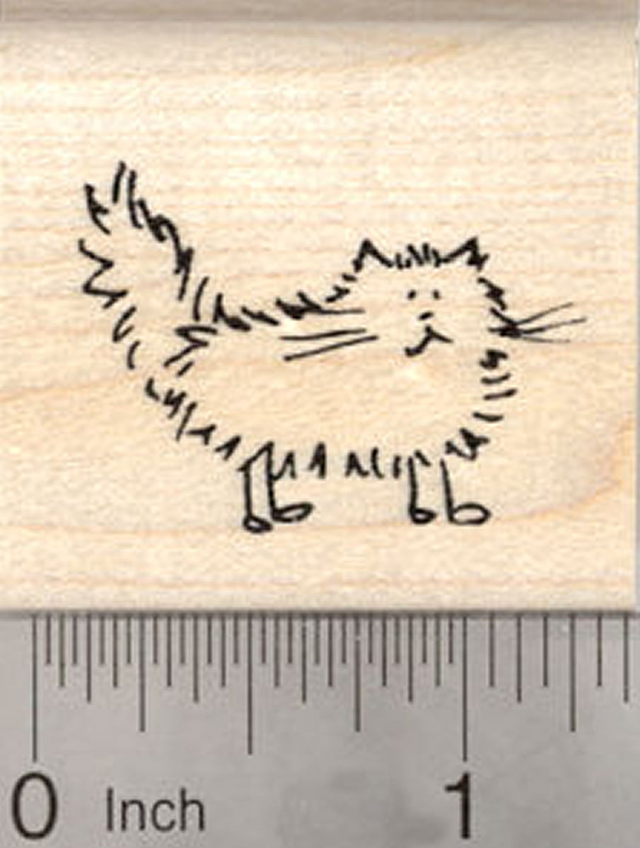 Small Paw Print Rubber Stamp, Cat, Dog, Pet, Half Inch Sized, .5