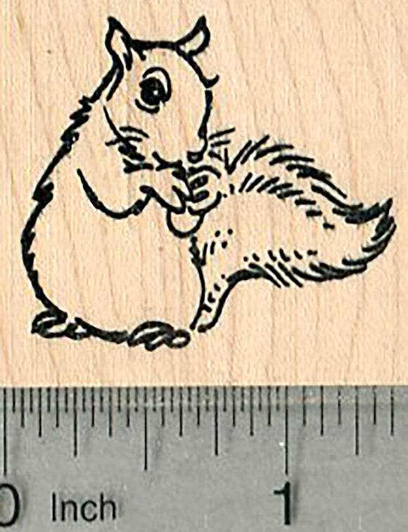 Squirrel Rubber Stamp