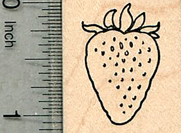 Strawberry Rubber Stamp, Fruit
