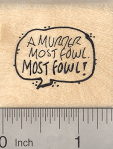Murder of Crows Rubber Stamp, Murder most Fowl, Crow