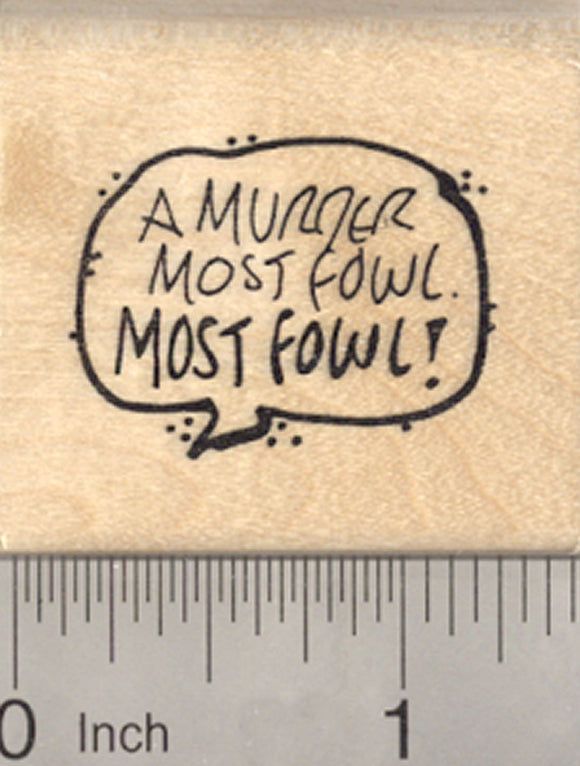 Murder of Crows Rubber Stamp, Murder most Fowl, Crow