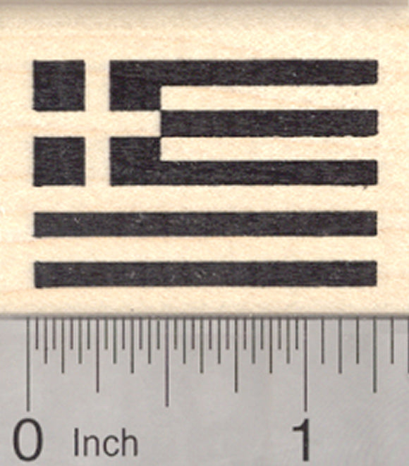 Flag of Greece Rubber Stamp, Freedom or Death