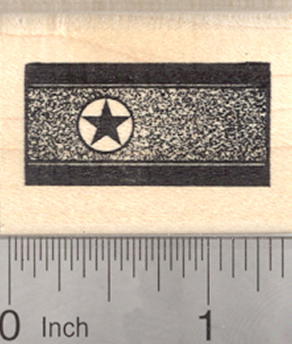 Flag of North Korea Rubber Stamp, Democratic People's Republic of Korea