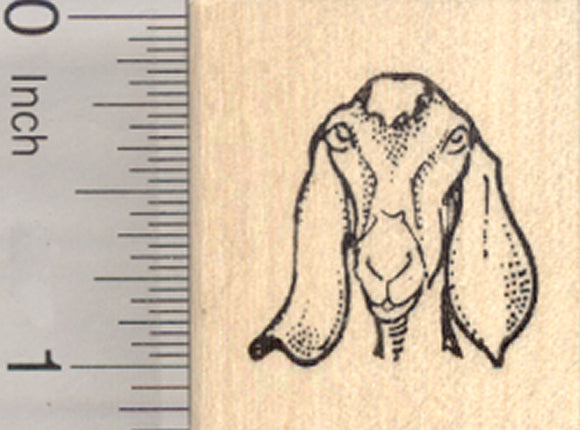 Nubian Goat Rubber Stamp, Small