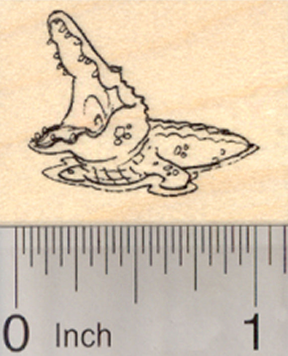 Crocodile Rubber Stamp, Small