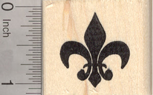 Fleur De Lis Rubber Stamp, French Iris Flower, Symbol of France
