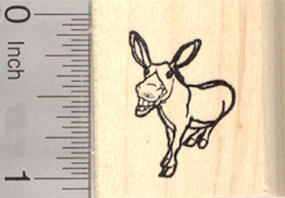 Grinning Mule Rubber Stamp, Small
