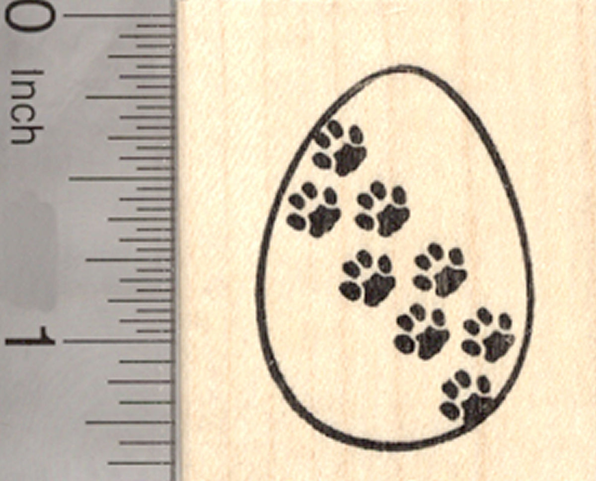 Small Paw Print Rubber Stamp, Cat, Dog, Pet, Half Inch Sized, .5