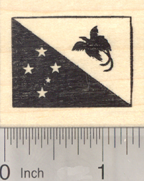 Flag of Papua New Guinea Rubber Stamp