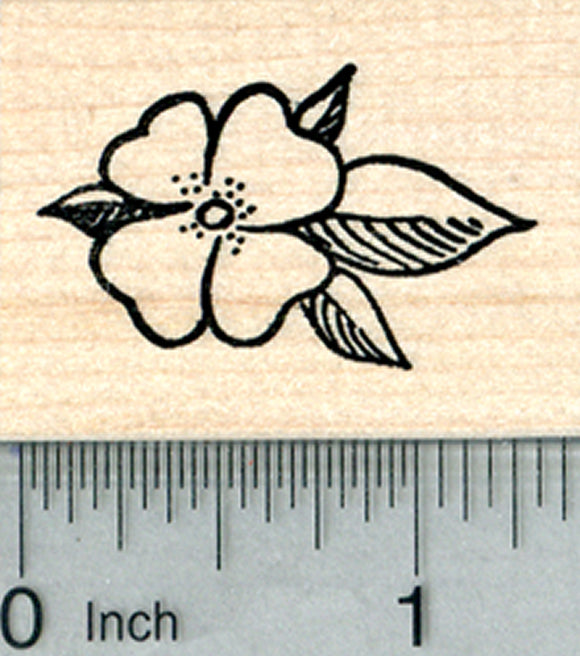 Impatiens Flower Rubber Stamp, Summer Floral Series, Touch me not