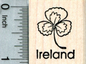 Ireland Rubber Stamp, Irish Shamrock
