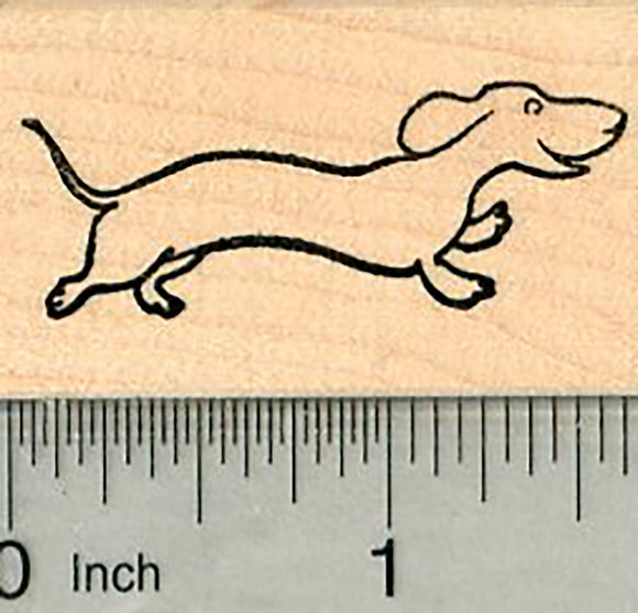Dachshund Rubber Stamp, Dog