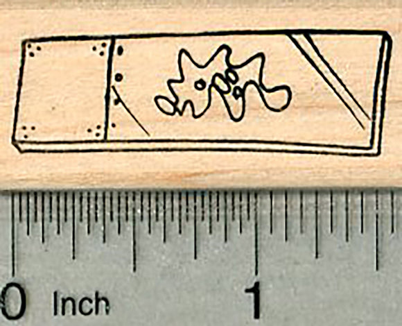 Microscope Slide Rubber Stamp, Science Series