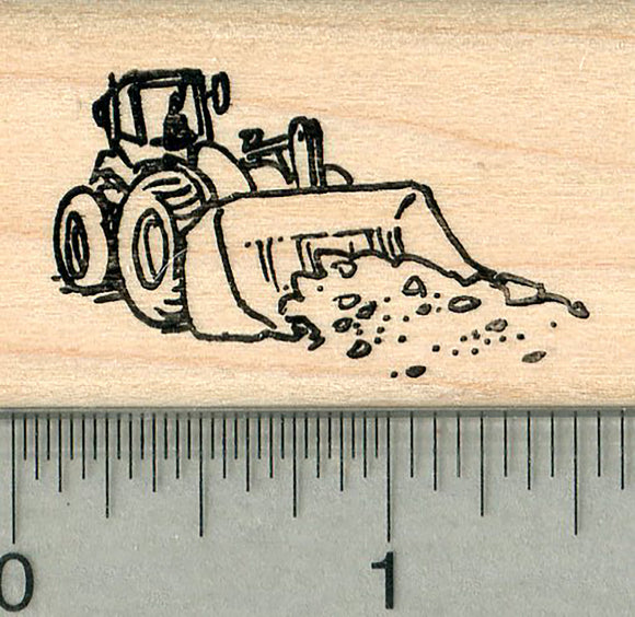 Wheel Loader Rubber Stamp, Construction Equipment Series