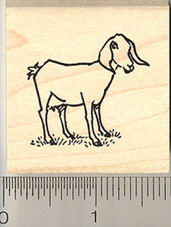 Small Nubian Goat Rubber Stamp