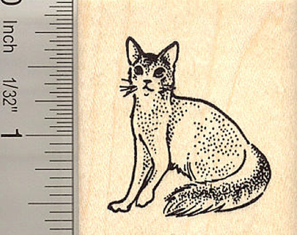 Somali Cat Rubber Stamp