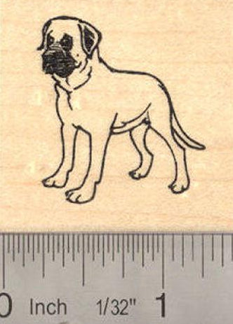 Mastiff Dog Rubber Stamp